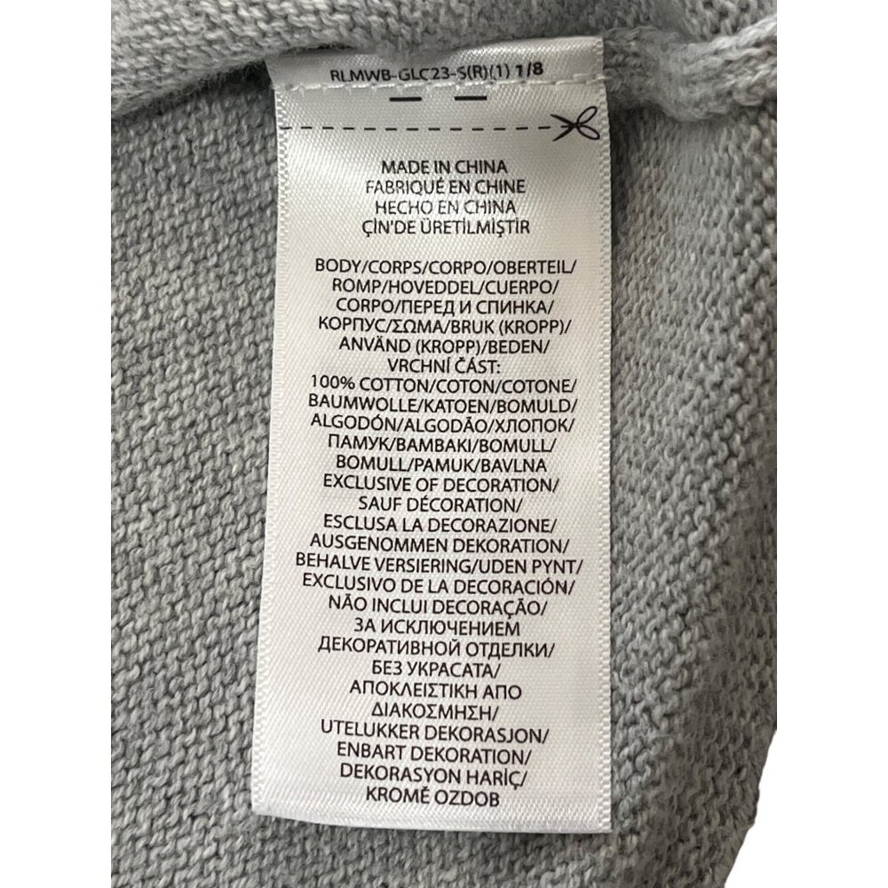 Polo Ralph Lauren Girls Knit Sweater New York City Embroidered Girl Gray Size 7 - Picture 8 of 8